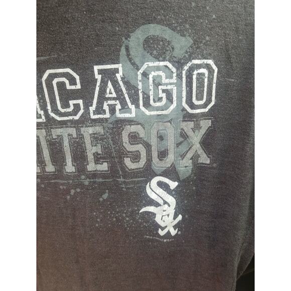 MLB Chicago White Sox Women's V Neck Campus Life style T-Shirt Gray Size (L) - Picture 4 of 10